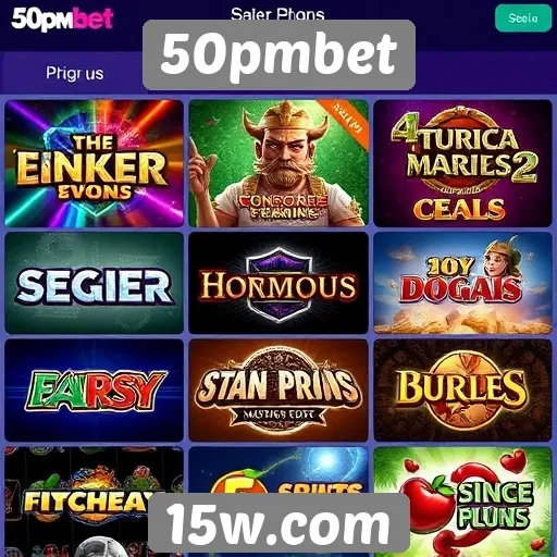 Estudo sobre a variedade de jogos disponíveis no 50pmbet